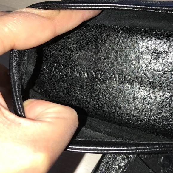 Armando Cabral black soft supple Leather Slip On Shoes loafers Size 45 - Picture 9 of 9